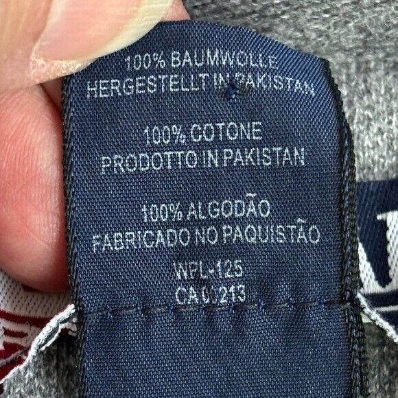 Chaps Ralph Lauren Men's Large Vintage Gray Cotton 1/4 Button Long Sleeve Polo - Picture 8 of 13